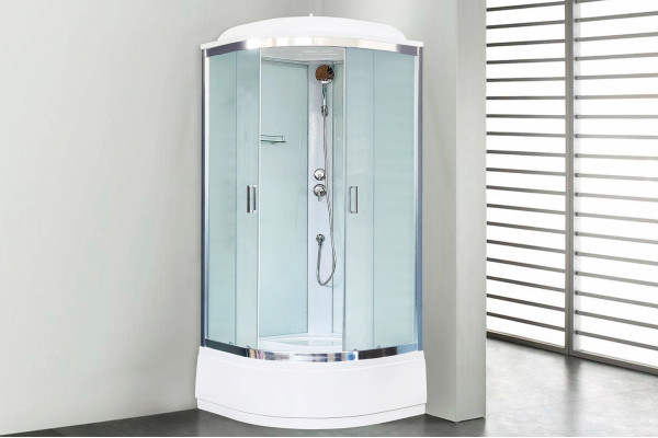 Душевая кабина Royal Bath CK RB90CK5-WC-CH четверть круга, поддон средний