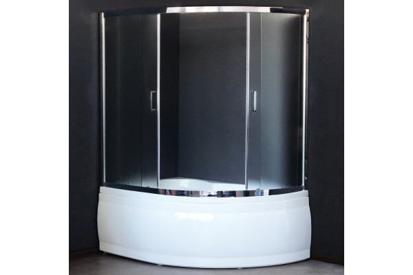 Шторка на ванну Royal Bath Alpine RB150ALP-C-CH 150 см, матовое стекло, хром, раздвижная