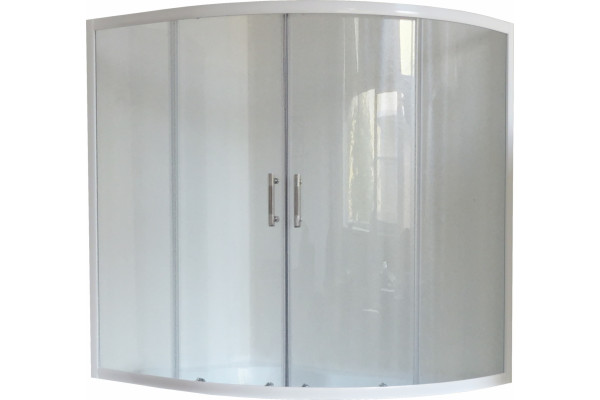 Шторка на ванну Royal Bath Alpine RB150ALP-T 150 см прозрачное стекло раздвижная, профиль белый