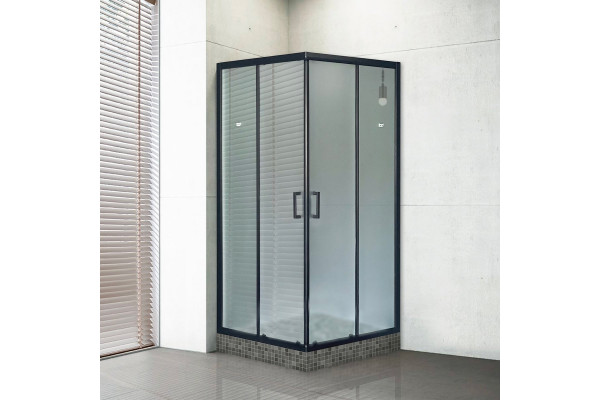 Душевой уголок Royal Bath HPD RB100HPD-C-BL 100x100 квадратный, двери раздвижные