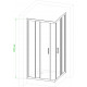 Душевой уголок Royal Bath HPD RB100HPD-C-BL 100x100 квадратный, двери раздвижные