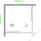Душевой уголок Royal Bath HPD RB90HPD-T-BL 90x90 квадратный, двери раздвижные