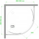 Душевой уголок Royal Bath HKD RB90HKD-C-BL 90x90 четверть круга, двери раздвижные