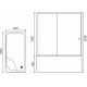 Душевой уголок Royal Bath BP RB8100BP-T-BL-L 100x80 с поддоном, прямоугольный, двери раздвижные