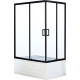 Душевой уголок Royal Bath BP RB8100BP-T-BL-L 100x80 с поддоном, прямоугольный, двери раздвижные