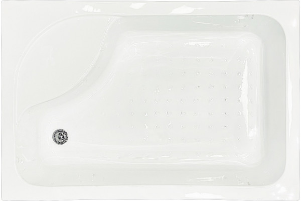 Душевой уголок Royal Bath BP RB8100BP-T-BL-L 100x80 с поддоном, прямоугольный, двери раздвижные