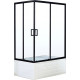 Душевой уголок Royal Bath BP RB8100BP-T-BL-R 100x80 с поддоном, прямоугольный, двери раздвижные