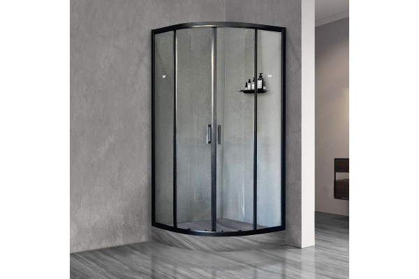 Душевой уголок Royal Bath HKD RB100HKD-T-BL 100x100 четверть круга, двери раздвижные