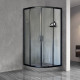 Душевой уголок Royal Bath HKD RB100HKD-T-BL 100x100 четверть круга, двери раздвижные