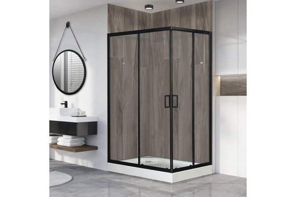 Душевой уголок Royal Bath HP RB8120HP-T-BL-L 120x80 с поддоном, прямоугольный, двери раздвижные
