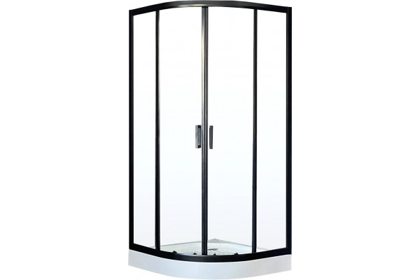 Душевой уголок Royal Bath HK RB90HK-T-BL 90x90 с поддоном, четверть круга, двери раздвижные