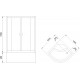 Душевой уголок Royal Bath BK RB100BK-T-BL 100x100 с поддоном, четверть круга, двери раздвижные
