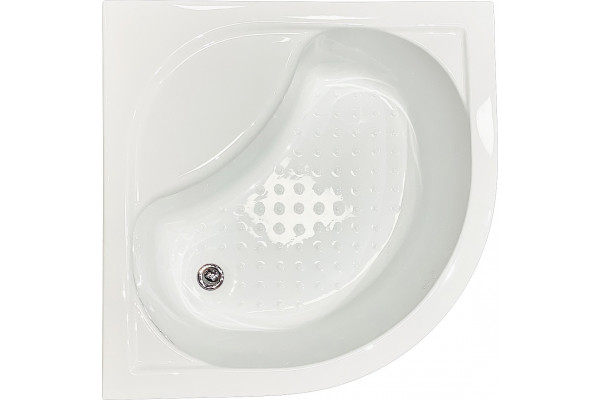 Душевой уголок Royal Bath BK RB100BK-T-BL 100x100 с поддоном, четверть круга, двери раздвижные