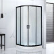 Душевой уголок Royal Bath HK RB100HK-C-BL 100x100 с поддоном, четверть круга, двери раздвижные