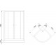 Душевой уголок Royal Bath HK RB100HK-C-BL 100x100 с поддоном, четверть круга, двери раздвижные