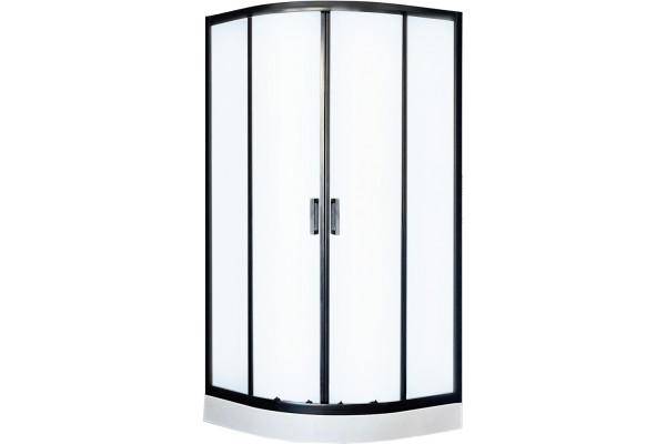 Душевой уголок Royal Bath HK RB100HK-C-BL 100x100 с поддоном, четверть круга, двери раздвижные