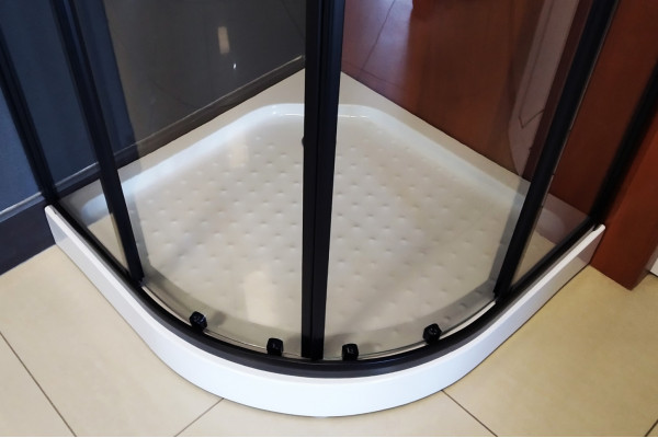 Душевой уголок Royal Bath HK RB100HK-T-BL 100x100 с поддоном, четверть круга, двери раздвижные