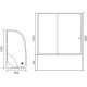 Душевой уголок Royal Bath BK RB8120BK-T-BL-L 120x80 с поддоном, прямоугольный-асимметричный, двери раздвижные