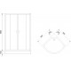 Душевой уголок Royal Bath HK RB90HK-C-BL 90x90 с поддоном, четверть круга, двери раздвижные