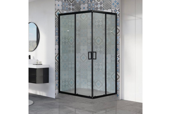 Душевой уголок Royal Bath HPD RB8100HPD-C-BL 100x80 прямоугольный, двери раздвижные