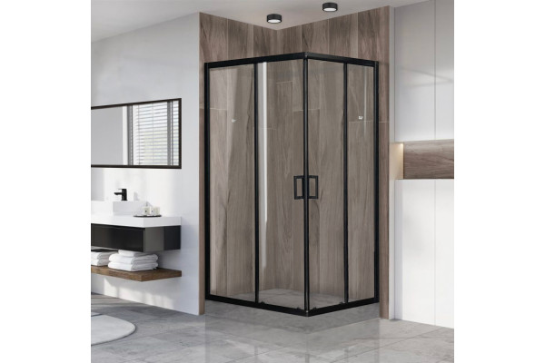 Душевой уголок Royal Bath HPD RB8100HPD-T-BL 100x80 прямоугольный, двери раздвижные