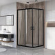 Душевой уголок Royal Bath HPD RB8100HPD-T-BL 100x80 прямоугольный, двери раздвижные