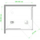 Душевой уголок Royal Bath HPD RB8090HPD-C-BL 90x80 прямоугольный, двери раздвижные