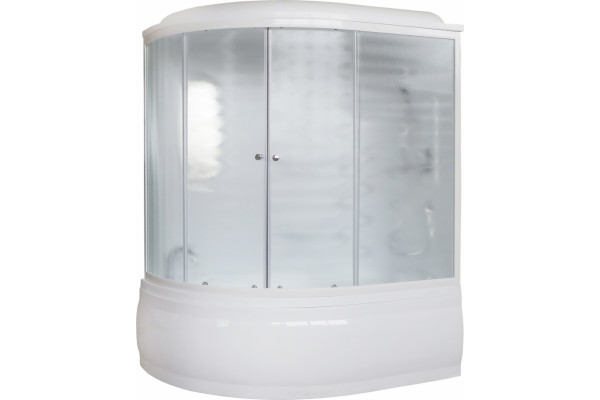 Душевой бокс Royal Bath RB 150ALP-С R прямоугольный-асимметричный, с гидромассажем, стекло рифленое