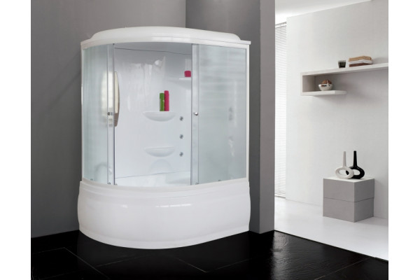 Душевой бокс Royal Bath RB 150ALP-С R прямоугольный-асимметричный, с гидромассажем, стекло рифленое