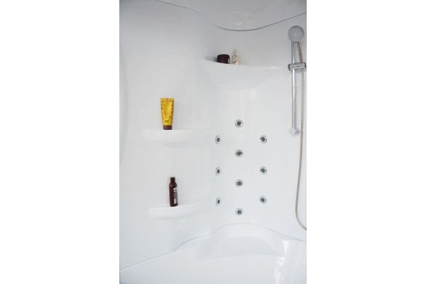 Душевой бокс Royal Bath RB 150ALP-С R прямоугольный-асимметричный, с гидромассажем, стекло рифленое