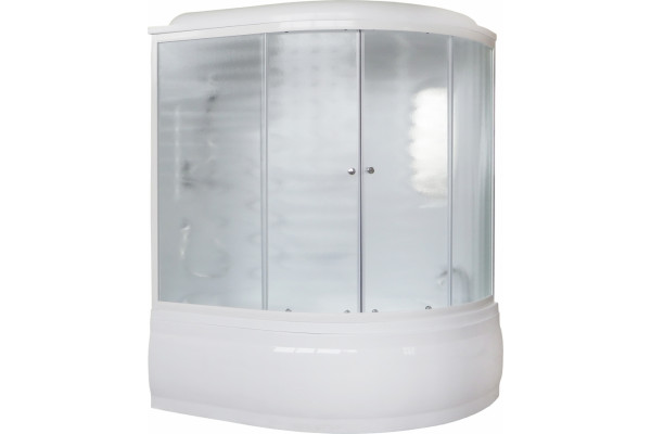 Душевой бокс Royal Bath RB 150ALP-С L прямоугольный-асимметричный, с гидромассажем, стекло рифленое