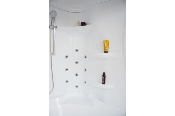 Душевой бокс Royal Bath RB 150ALP-С L прямоугольный-асимметричный, с гидромассажем, стекло рифленое
