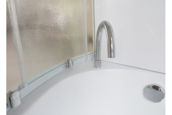 Душевой бокс Royal Bath RB 150ALP-С L прямоугольный-асимметричный, с гидромассажем, стекло рифленое