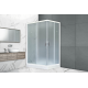 Душевой уголок Royal Bath RB 8120HP-C-L прямоугольный, двери раздвижные, стекло рифленое