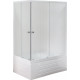 Душевой уголок Royal Bath RB 8120BP-C-R прямоугольный, двери раздвижные, стекло рифленое