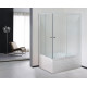 Душевой уголок Royal Bath RB 8120BP-C-R прямоугольный, двери раздвижные, стекло рифленое