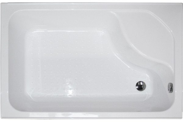 Душевой уголок Royal Bath RB 8120BP-C-R прямоугольный, двери раздвижные, стекло рифленое