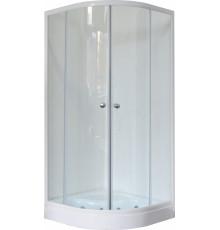 Душевой уголок Royal Bath RB 90HK-T четверть круга, двери раздвижные, стекло прозрачное