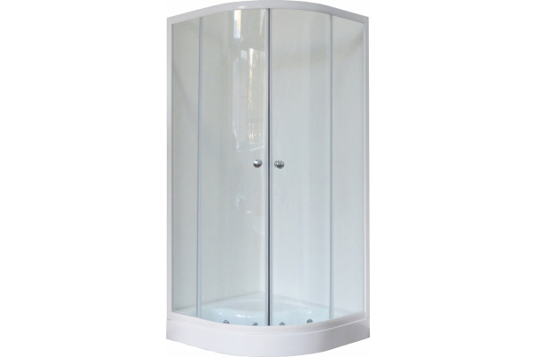 Душевой уголок Royal Bath RB 90HK-T четверть круга, двери раздвижные, стекло прозрачное