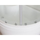 Душевой уголок Royal Bath RB 8120BK-T-L прямоугольный-асимметричный, двери раздвижные, стекло прозрачное