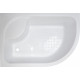 Душевой уголок Royal Bath RB 8120BK-T-L прямоугольный-асимметричный, двери раздвижные, стекло прозрачное