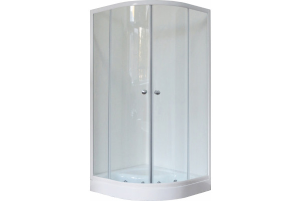 Душевой уголок Royal Bath RB 100HK-T четверть круга, двери раздвижные, стекло прозрачное
