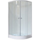 Душевой уголок Royal Bath RB 100HK-T четверть круга, двери раздвижные, стекло прозрачное