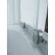 Душевой уголок Royal Bath RB 100HK-T четверть круга, двери раздвижные, стекло прозрачное