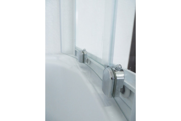 Душевой уголок Royal Bath RB 100BK-T четверть круга, двери раздвижные, стекло прозрачное