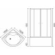 Душевой уголок Royal Bath RB 100BK-T четверть круга, двери раздвижные, стекло прозрачное