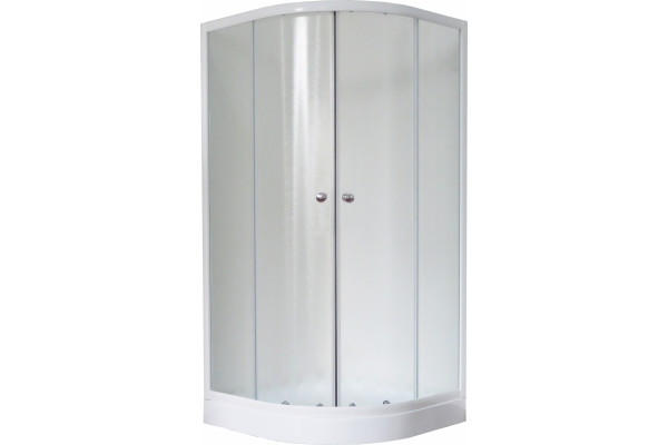 Душевой уголок Royal Bath RB 100HK-C четверть круга, двери раздвижные, стекло рифленое