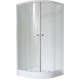 Душевой уголок Royal Bath RB 100HK-C четверть круга, двери раздвижные, стекло рифленое