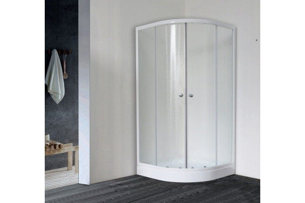 Душевой уголок Royal Bath RB 100HK-C четверть круга, двери раздвижные, стекло рифленое