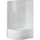 Душевой уголок Royal Bath RB 8120BK-T-R прямоугольный-асимметричный, двери раздвижные, стекло прозрачное